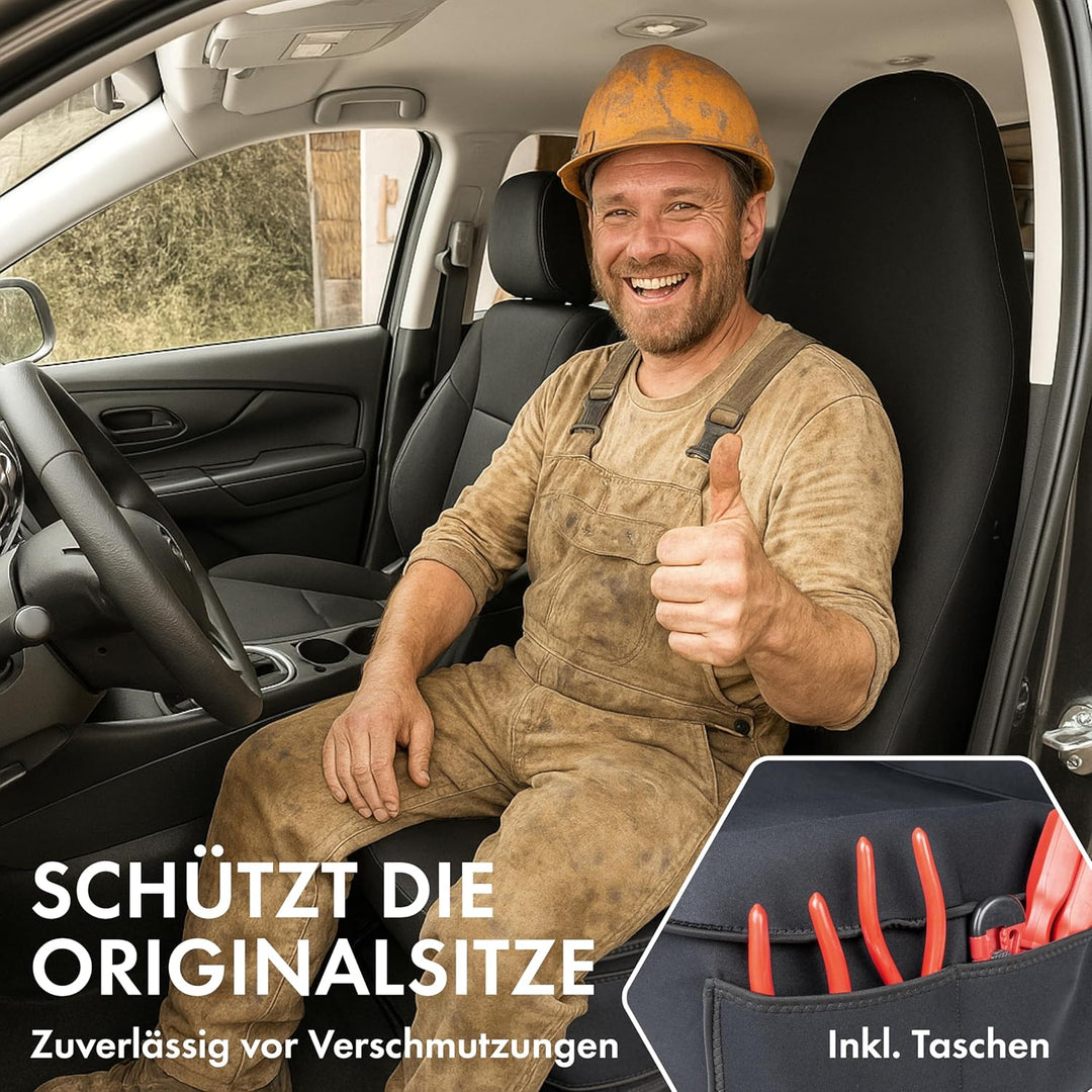 Walser Premium Sitzauflage Auto Neopren, 100% wasserdichter Sitzschoner Auto, 100% schmutzabweisende