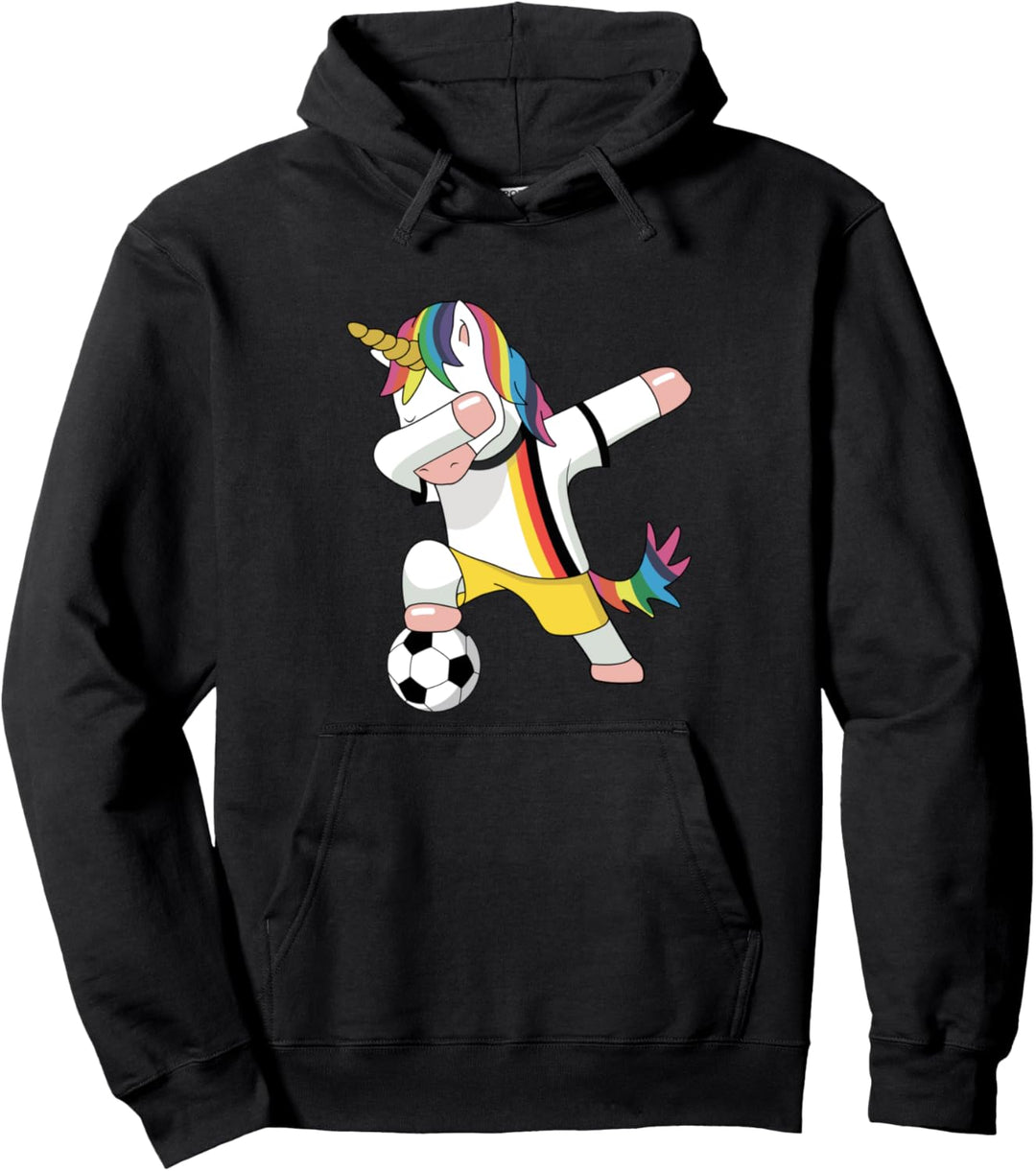 Dabbing Unicorn Soccer Tee Lustiges Einhorn spielt Fussball Pullover Hoodie