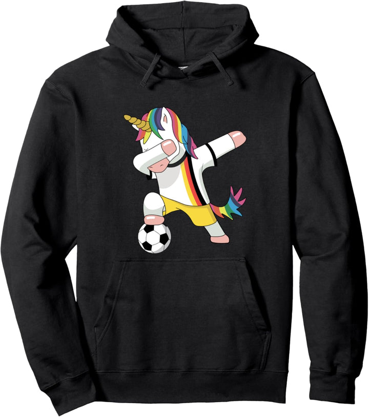Dabbing Unicorn Soccer Tee Lustiges Einhorn spielt Fussball Pullover Hoodie