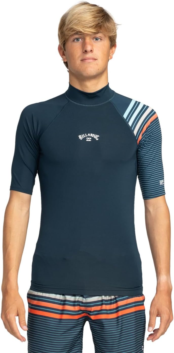 Billabong Herren Contrast Ss Printed Rashguard (1er Pack) S Navy, S Navy