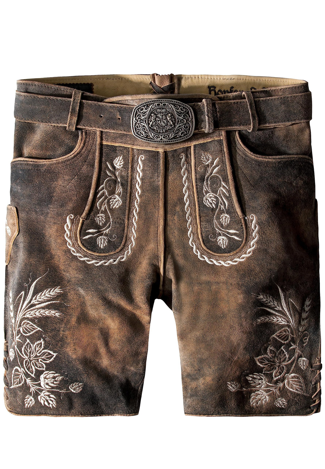 Stockerpoint Herren Almbräu Trachtenlederhose 48 Sepia Raw Nature, 48 Sepia Raw Nature