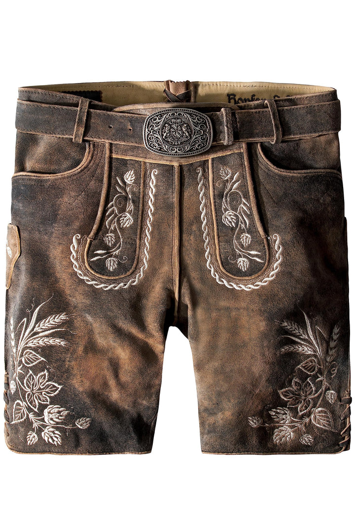 Stockerpoint Herren Almbräu Trachtenlederhose 48 Sepia Raw Nature, 48 Sepia Raw Nature