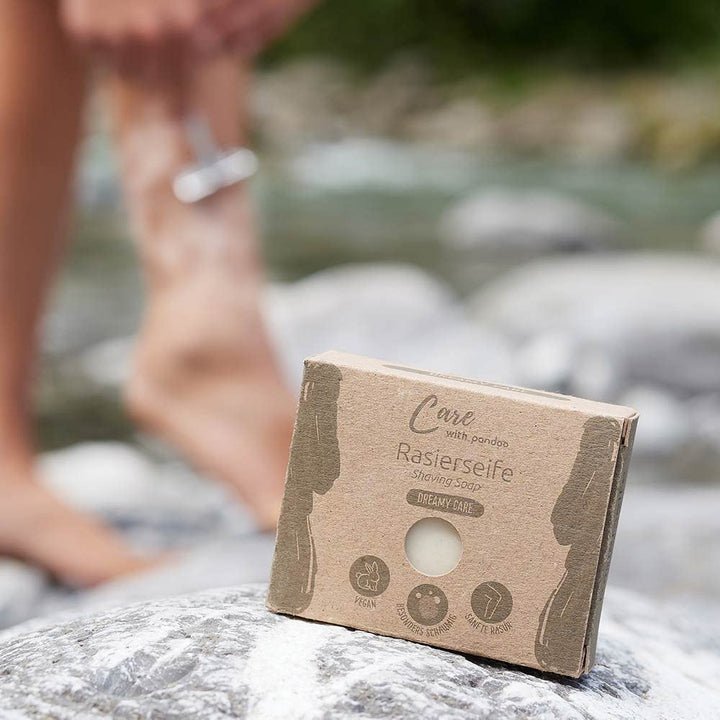 pandoo Rasierseifen 100g | Into the Woods | Naturseife | Vorteilspack (4 Stück)