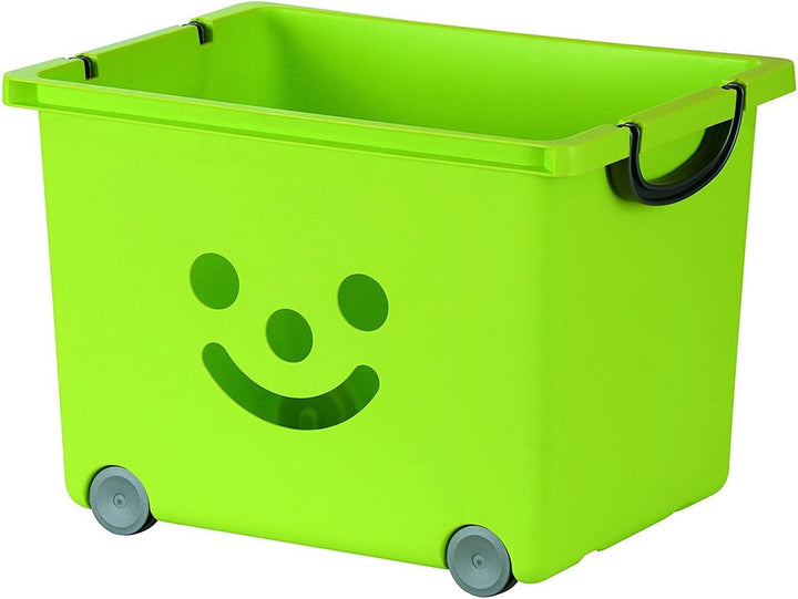 Iris Ohyama, Box, Behälter, Kinderspielzeug-Organizer, 2er-Set, 34 l, BPA-frei ? KCB-43 ? grün, stap