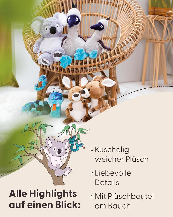 NICI Kuscheltier Koala Barry 25cm - grau - Stofftier aus weichem Plüsch, niedliches Plüschtier zum K