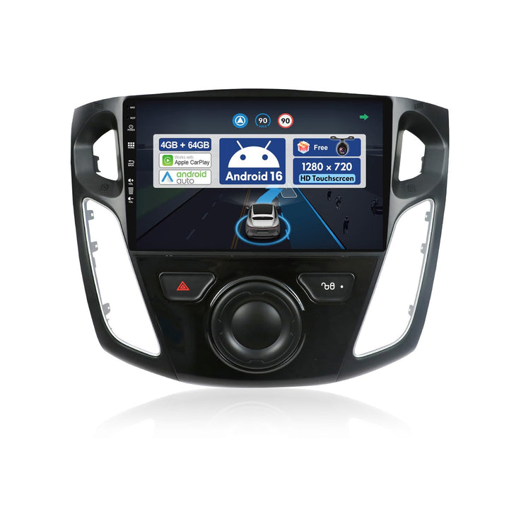 9 Zoll Autoradio für Ford Focus (2012-2017) GPS Navigation - Wireless CarPlay Android Auto - Rückfah
