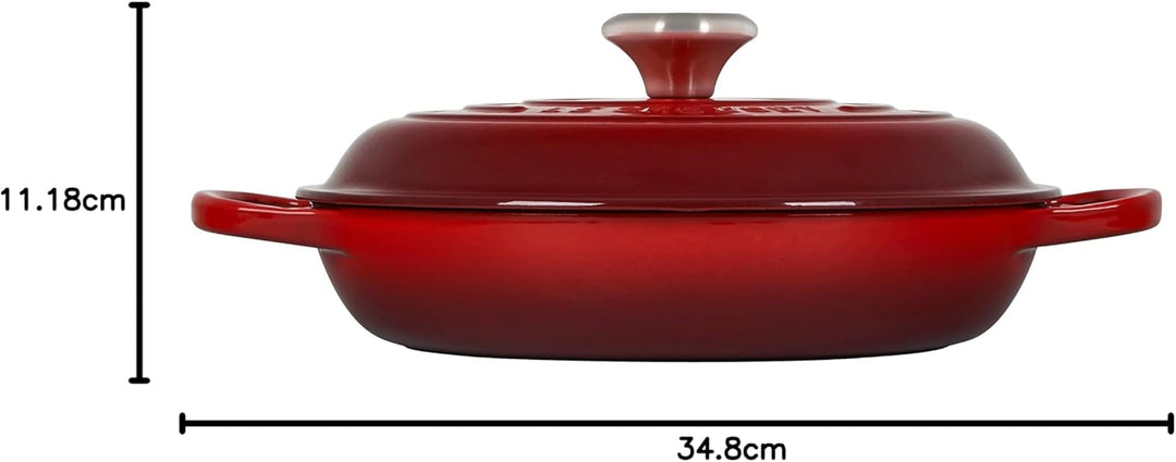 Le Creuset Signature Gusseisen Gourmet-Profitopf, Rund, Ø 26 cm, 2,2 l, Für alle Herdarten inkl. Ind