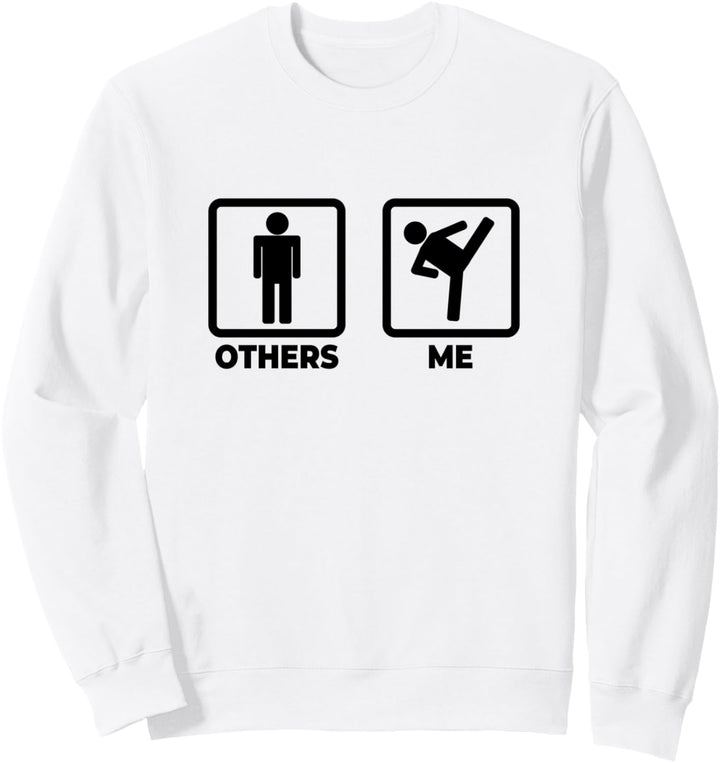 Kickbox Strichmännchen Kampfsportler Taekwondo Sweatshirt