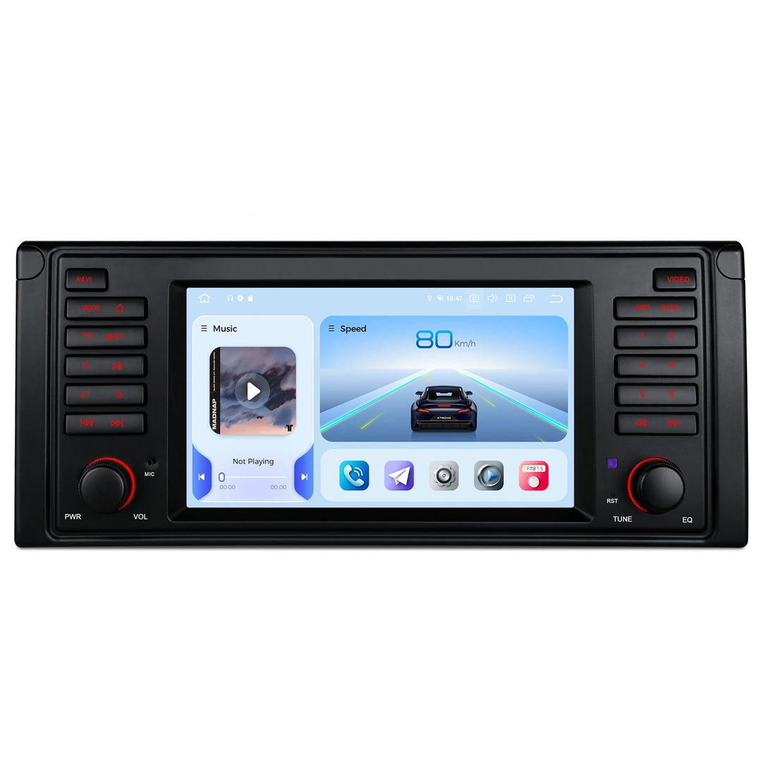 XTRONS Android 14 Autoradio Qualcomm 665 Octa Core 8+256GB Für BMW E39 M5 7 Zoll QLED IPS Eingebaute