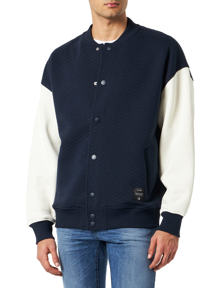 TOM TAILOR Denim Herren Oversize College Jacke L 15148 - Sky Captain Blue, L 15148 - Sky Captain Blu