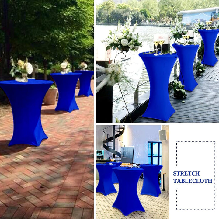 Showgeous 6er-Set Stretch Stehtisch Husse für Bistrotisch Ø 80-85 cm, Stehtischhussen Verstärkung im