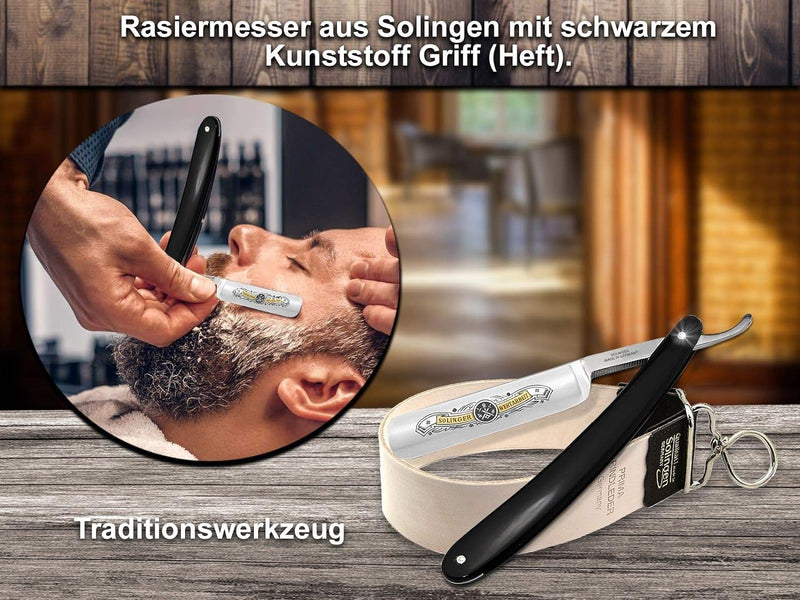 Solingen Rasiermesser Set Made in Germany Rasiermesser Streichriemen für eine gründliche Nassrasur