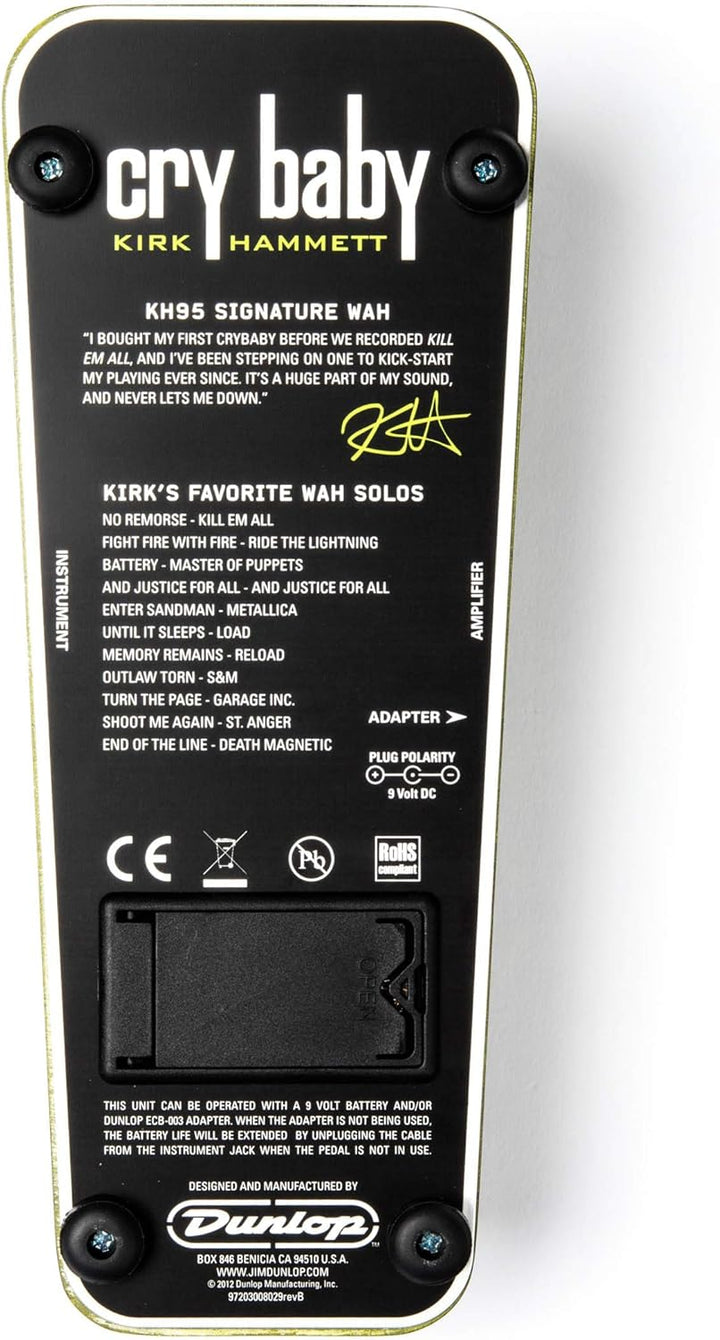 Dunlop Kirk Hammett Signature Wah Effektpedal, Pedal