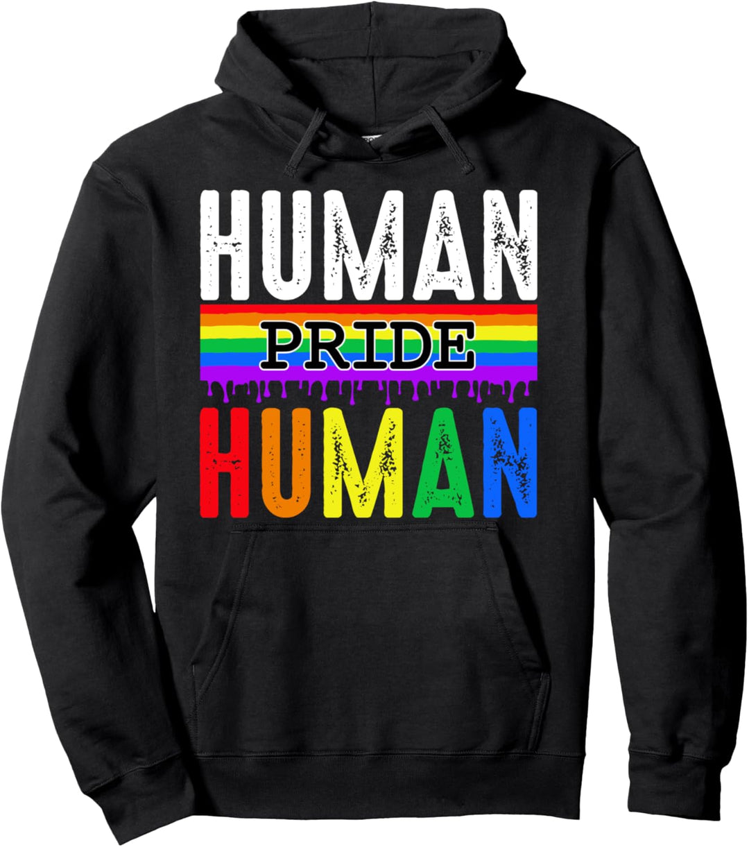 Human Pride LGBT Stolz Regenbogen Homosexuell Queer LGBTQ Pullover Hoodie