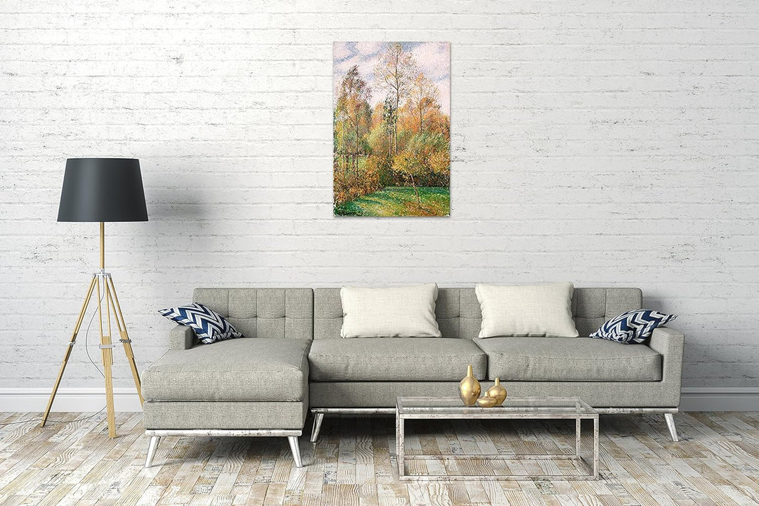 Printed Paintings Leinwand (60x80cm): Camille Pissarro - Automne, Peupliers, Eragny 60x80 cm, 60x80