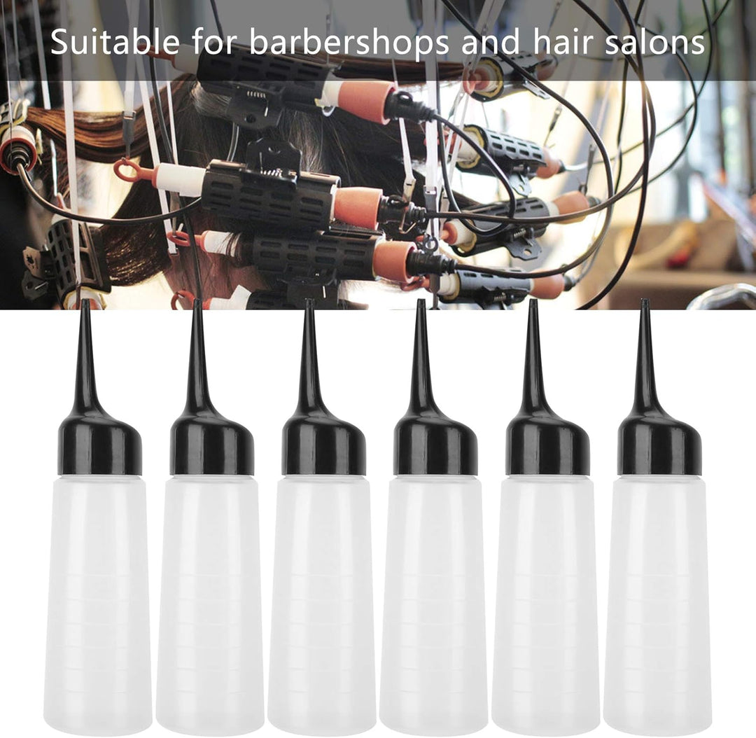 6Pcs Salon Färbung Shampooflasche, Shampooflasche, Friseursalon Shampoo Squeeze Nachfüllflasche, tra