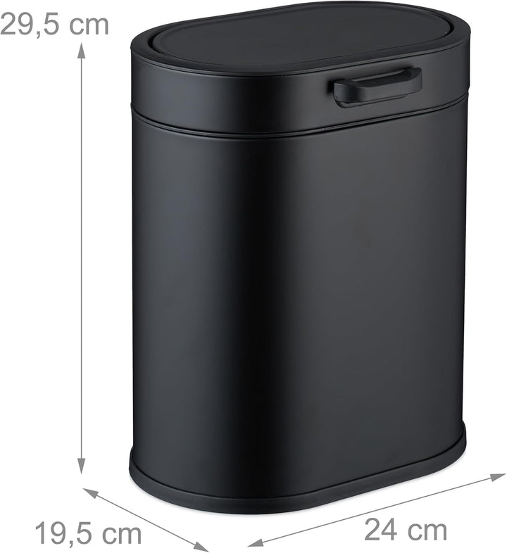Relaxdays Mülleimer Wandmontage, 5 Liter, Einhängen oder Kleben, Inneneimer, Küchenabfalleimer, Badm