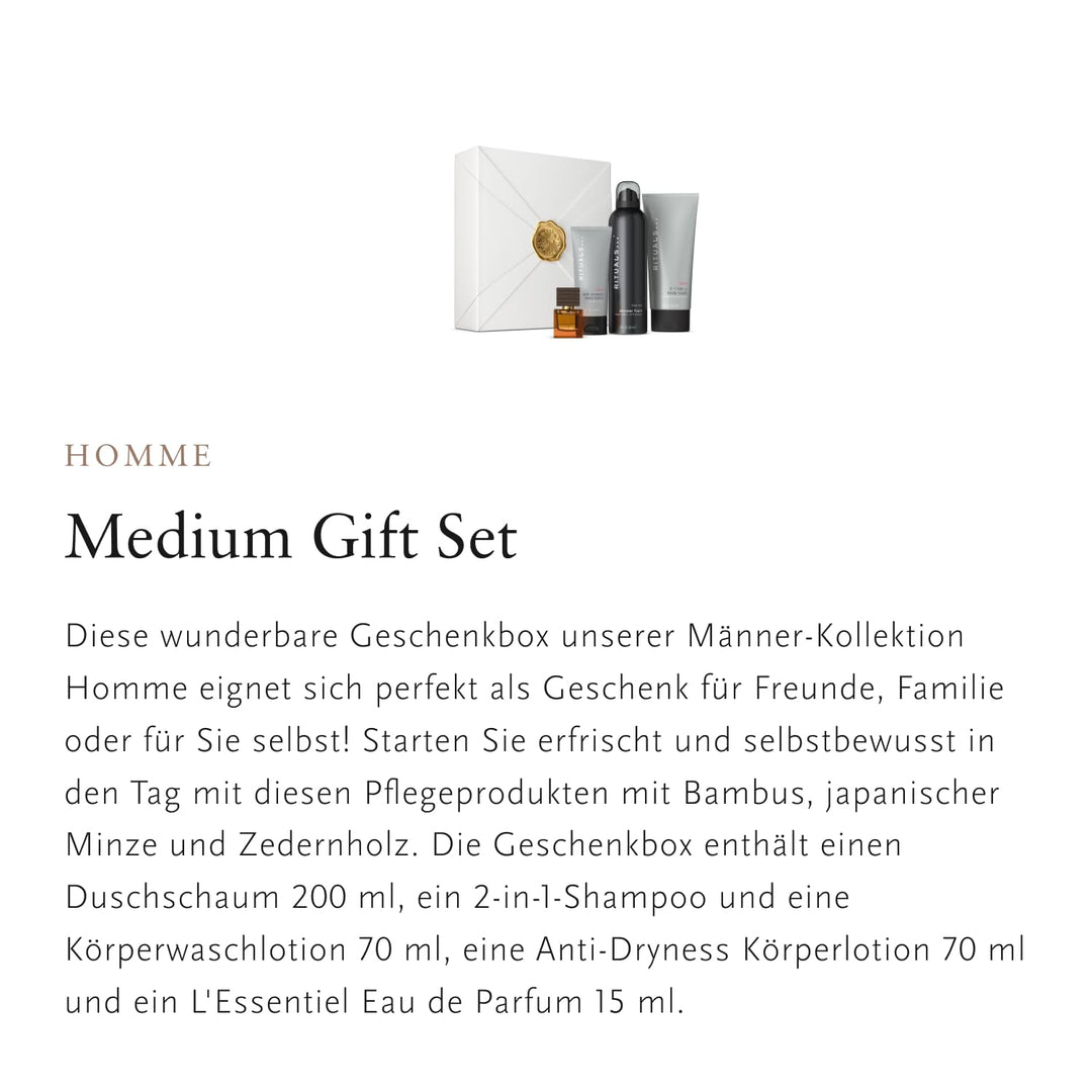 RITUALS Geschenkset für Männer aus der Homme Collection, Medium - Mit Zedernholz & Vitamin E-Komplex