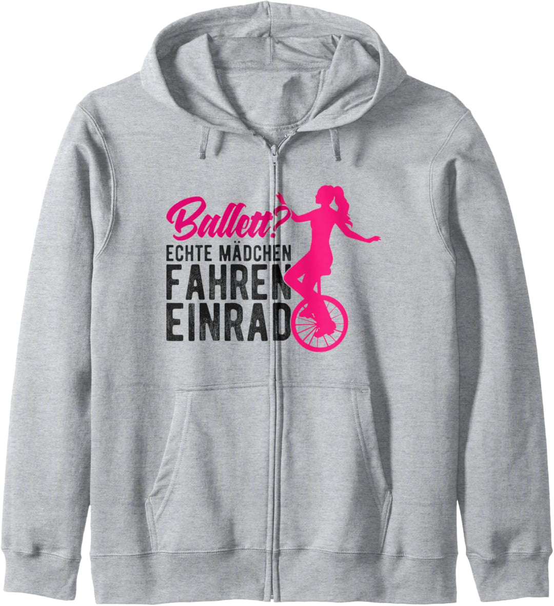 Echte Mädchen fahren Einrad Kapuzenjacke