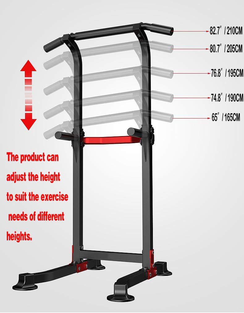 EASY BIG Power Tower Dip Station Pull Up Bar - Mehrzweck-Heimtrainingsgerät mit Verstellbarer Höhe u