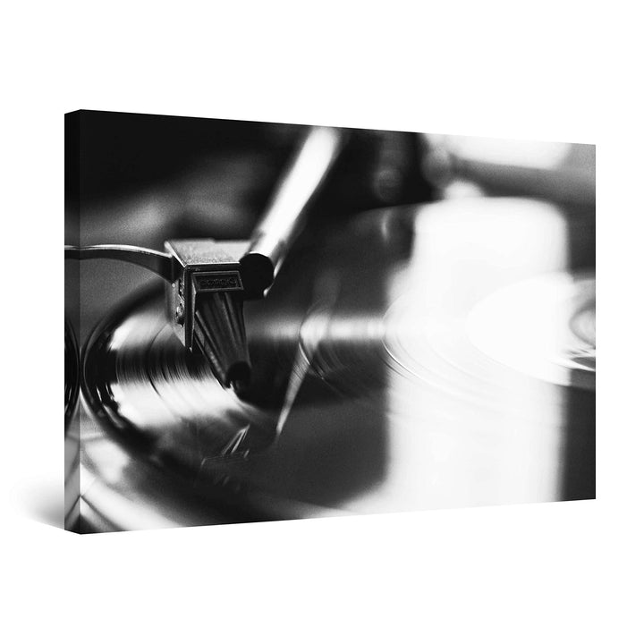 Startonight Leinwandbilder Schwarz und Weiss Disc Vinyl, Doppelansicht Überraschung Modernes Dekor K