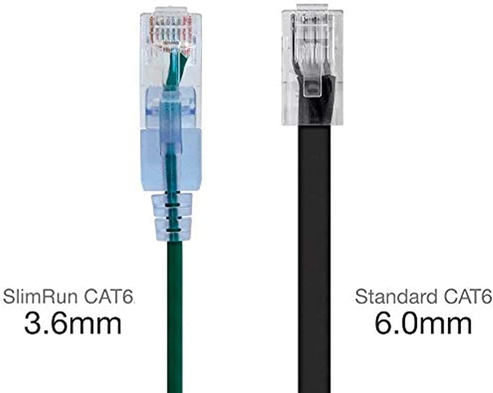Monoprice Cat6A Ethernet-Patchkabel – 3 m – Grün (10 Stück) snagless RJ45 550 MHz UTP reiner blanker
