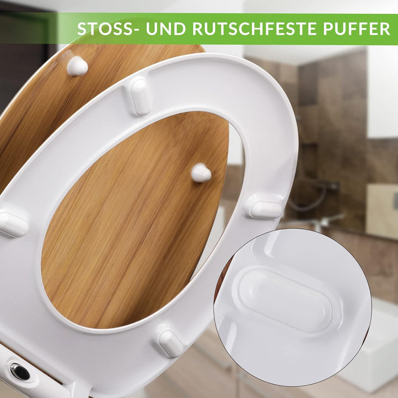 Casaria® WC Sitz Duroplast Absenkautomatik Schnellbefestigung Bad Toilettendeckel Klobrille antibakt