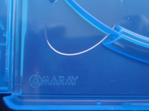 Amaray Blu-ray Hüllen, Slim 11 mm, Maschinen-pack-Qualität, Transparent, Blau, 50 Stück