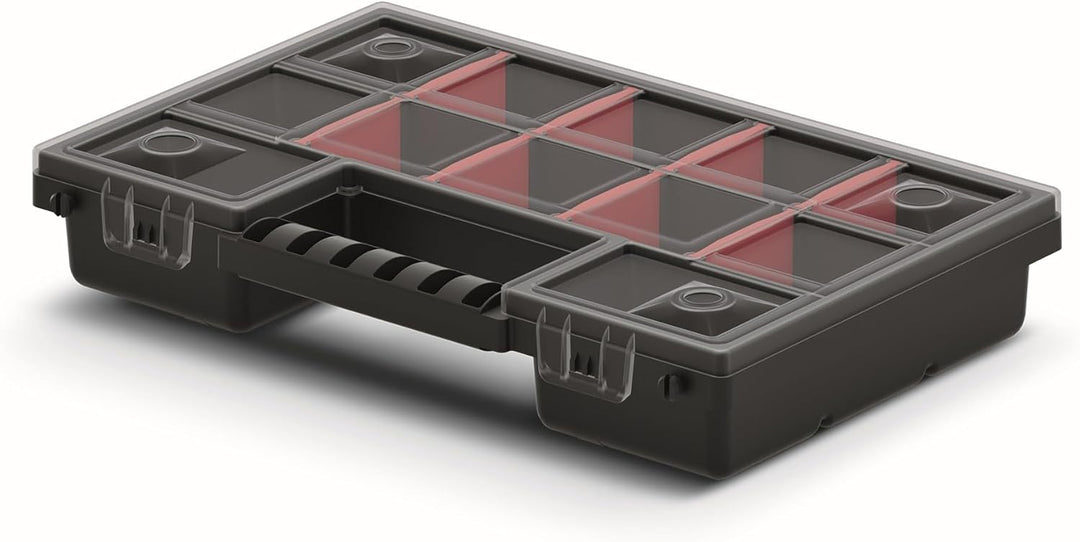 Mivos Doppelseitig Sortimentskasten 12” für Zubehör und Kleinteile - 2 seitig Sortimentsbox 287 x 18