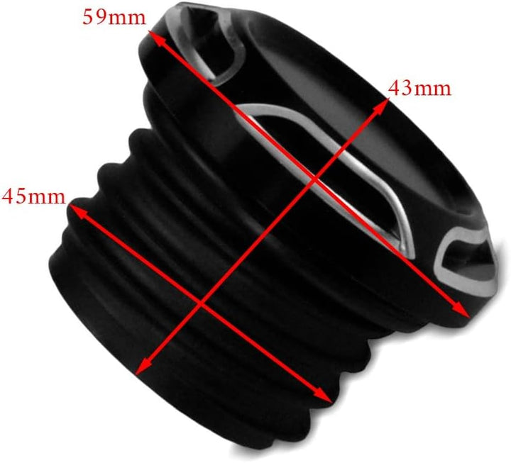 Tankdeckel CNC Motorrad Tankverschluss Craftride TD4 schwarz