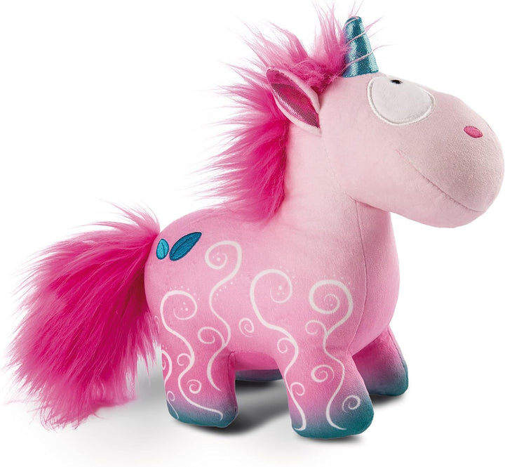 NICI 49107 Kuscheltier Einhorn Midnight Floral 32cm pink stehend-Nachhaltiges Stofftier aus weichem