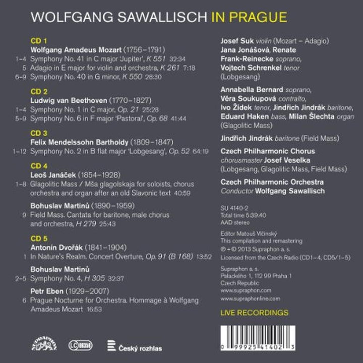 Wolfgang Sawallisch in Prague, Audio-CD