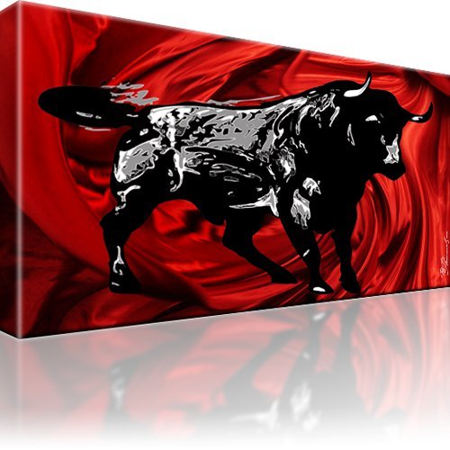 Bilder Stier Corrida Stierkampf Bild auf Leinwand 1-Teilig: 100x55 cm, 1-Teilig: 100x55 cm