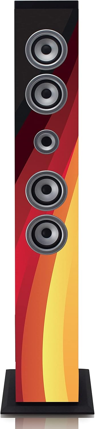 Lenco iCES IBT-6 Bluetooth Standlautsprecher - 40 Watt RMS - PLL FM Radio - USB Eingang - SD-Kartens