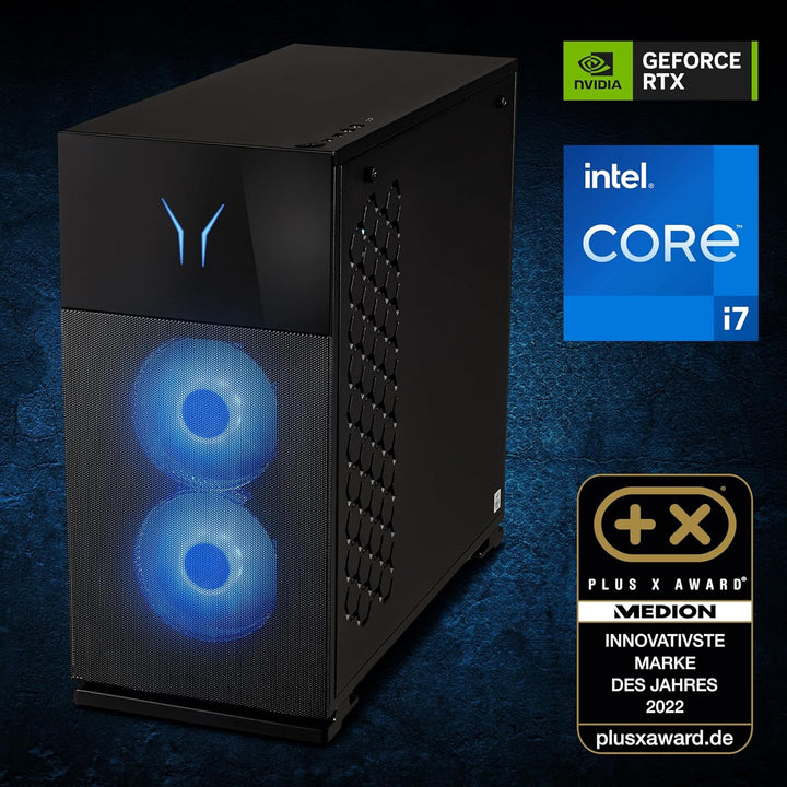 ERAZER Hunter X30 High-End Gaming Desktop PC (Intel Core i7-14700F, 32GB Kingston Fury Beast RGB DDR