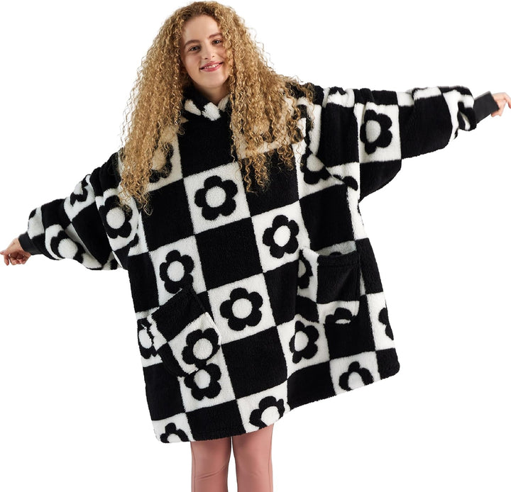 BEDSURE Hoodie Decke mit Ärmeln - Kuschelpullover als Geschenke für Frauen - Kuscheldecke mit Ärmeln