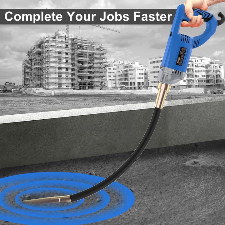IMAYCC Betonrüttler 1300W 220V 4300 U/min, 2m Schlauchlänge aus Kupfer