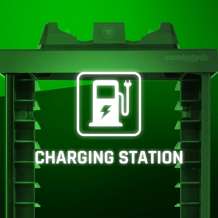 snakebyte Xbox One CHARGE:TOWER PRO - Games Tower mit Ladestationen für 2 Xbox One 4 Controller, 2 U