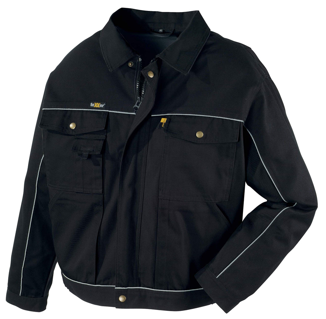 teXXor 2-in-1 Arbeitsbundjacke Canvas 320 mit Cordura, verstärkt khaki 56, 20-008318-56 Schwarz 56,