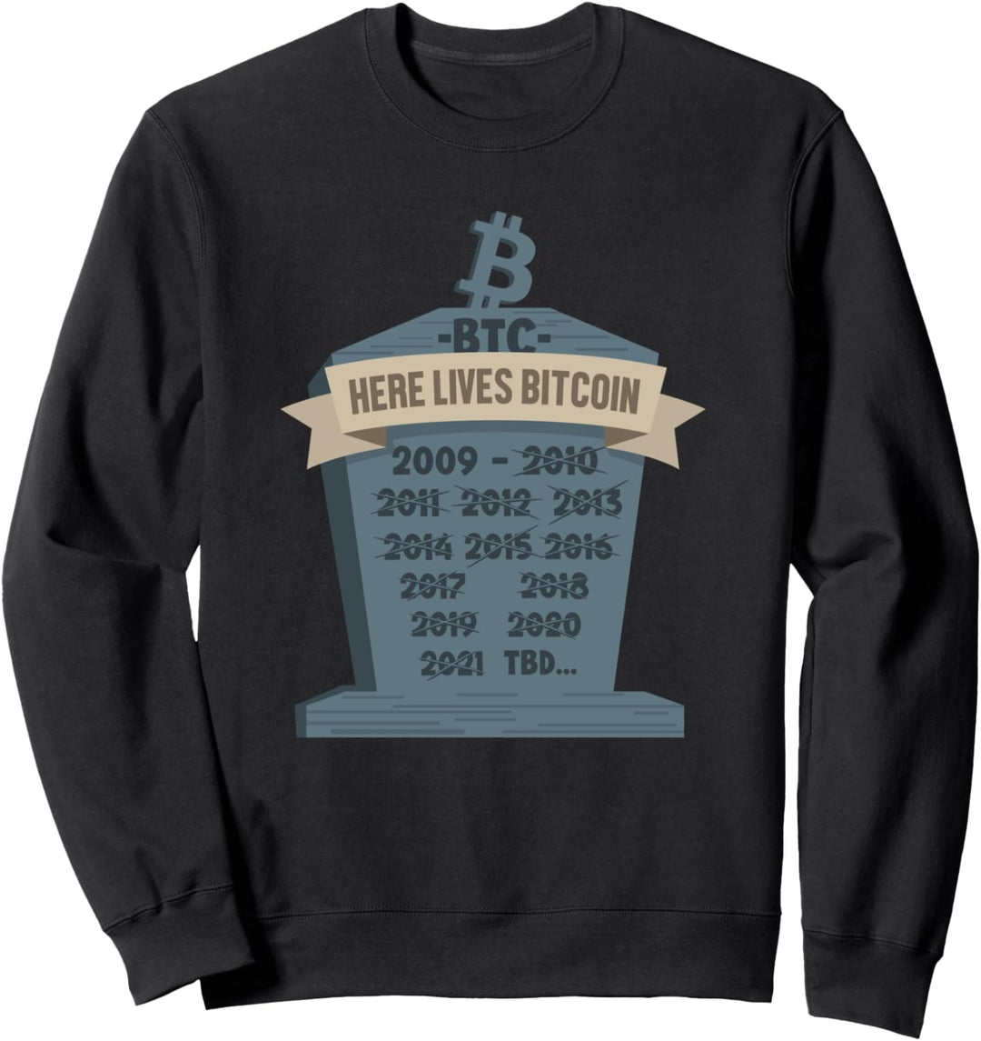 BTC here lives Bitcoin Kryptowährung Blockchain Bitcoin Sweatshirt