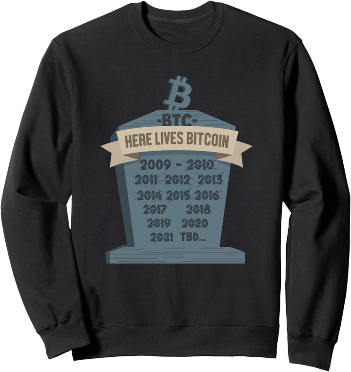 BTC here lives Bitcoin Kryptowährung Blockchain Bitcoin Sweatshirt