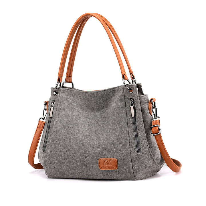 NICOLE & DORIS Damen Handtaschen Gross Canvas Schultertasche Frauen Umhängentasche mit Abnehmbarem S