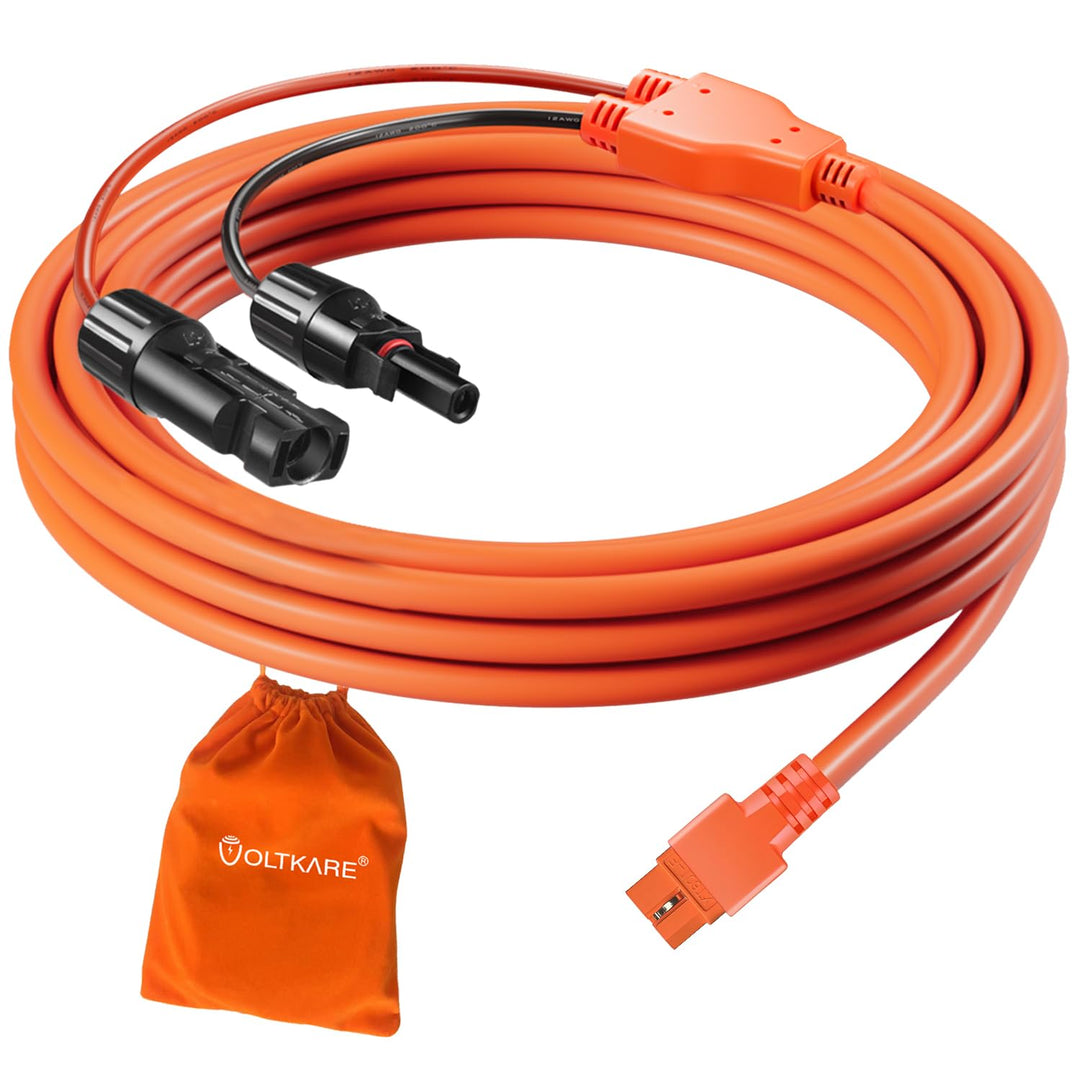 Solar Verlängerungskabel mit XT60I Adapter, 2,5m 12AWG+14AWG Hochstrom Ladekabel für EcoFlow, Anker