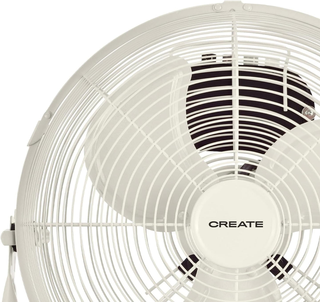 CREATE / AIR FLOOR RETRO/Industrieller Bodenventilator/Cremeweisser Ventilator, 16 Zoll, starker Luf