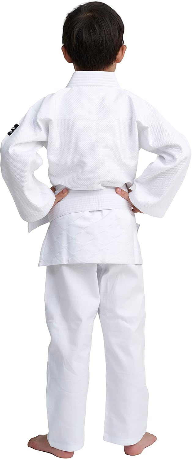 IPPONGEAR Future 2 Einsteiger &amp; Kinder Judoanzug inkl weissem Gürtel [Gummizug &amp; Schnürbund an der H