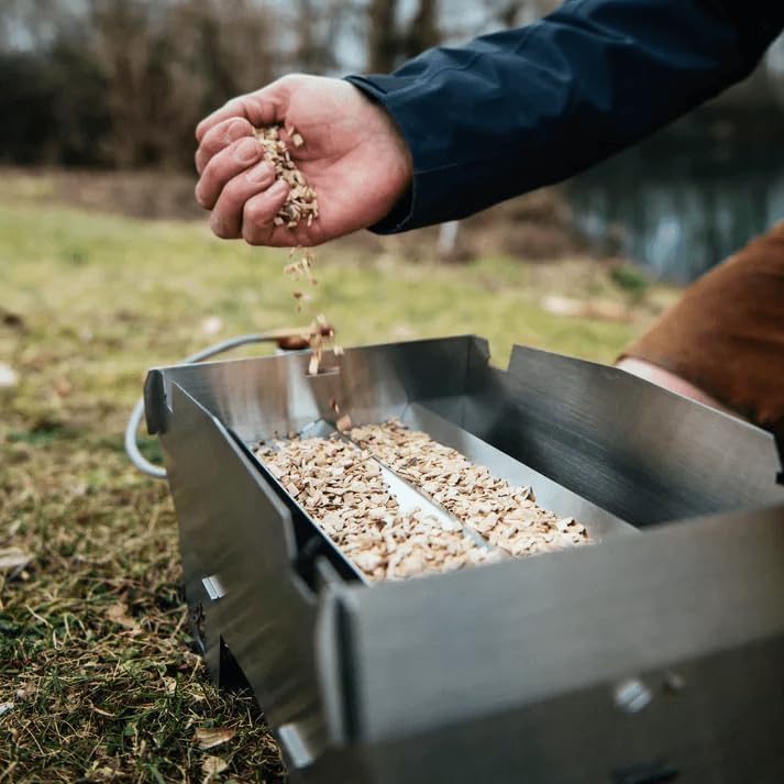 SKOTTI Smak, Edelstahl Räuchereinsatz für SKOTTI Grill, für optimale Räucherergebnisse, ideal für Fi