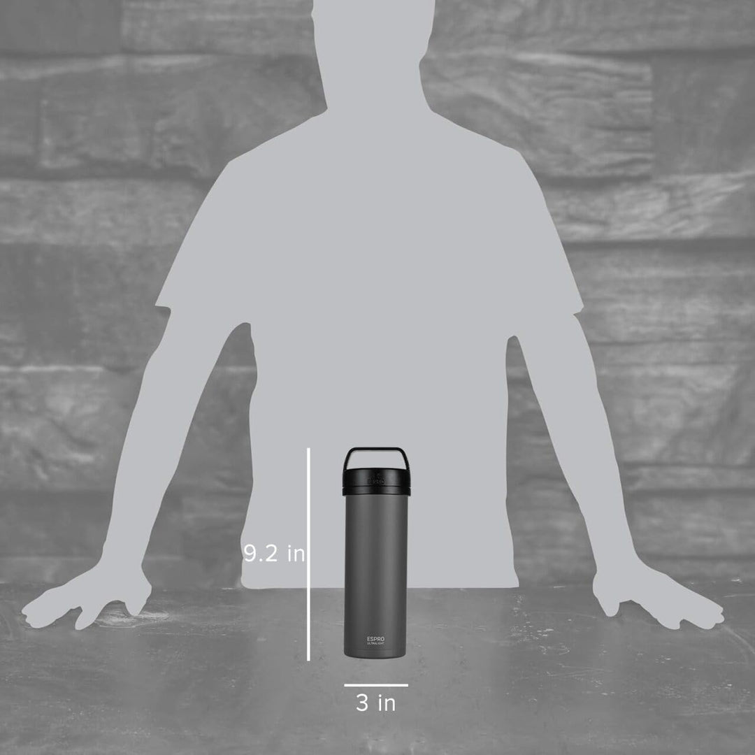 ESPRO – P0 Ultralight – Französische Kaffeepresse für Einzelportionen und leichte Trinkflasche für R