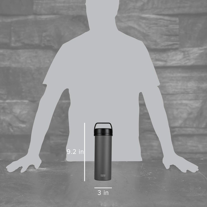ESPRO – P0 Ultralight – Französische Kaffeepresse für Einzelportionen und leichte Trinkflasche für R