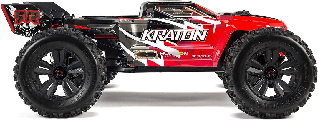ARRMA RC Truck 1/8 KRATON 6S V5 4WD BLX Speed Monster Truck mit Spektrum Firma RTR, rot, ARA8608V5T1