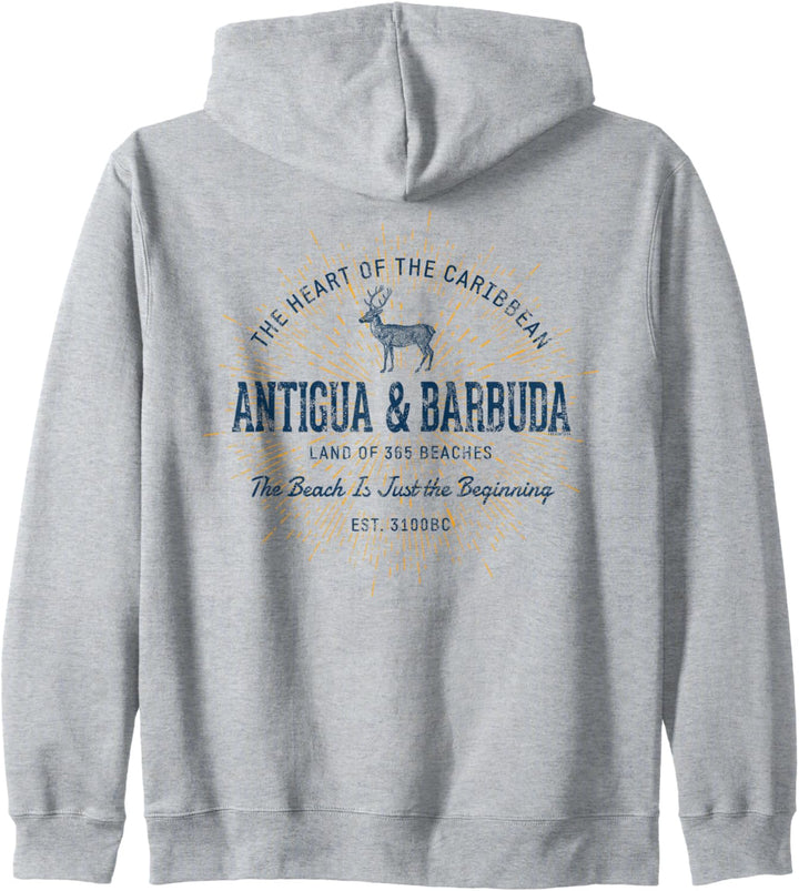 Retro Vintage Antigua und Barbuda Kapuzenjacke